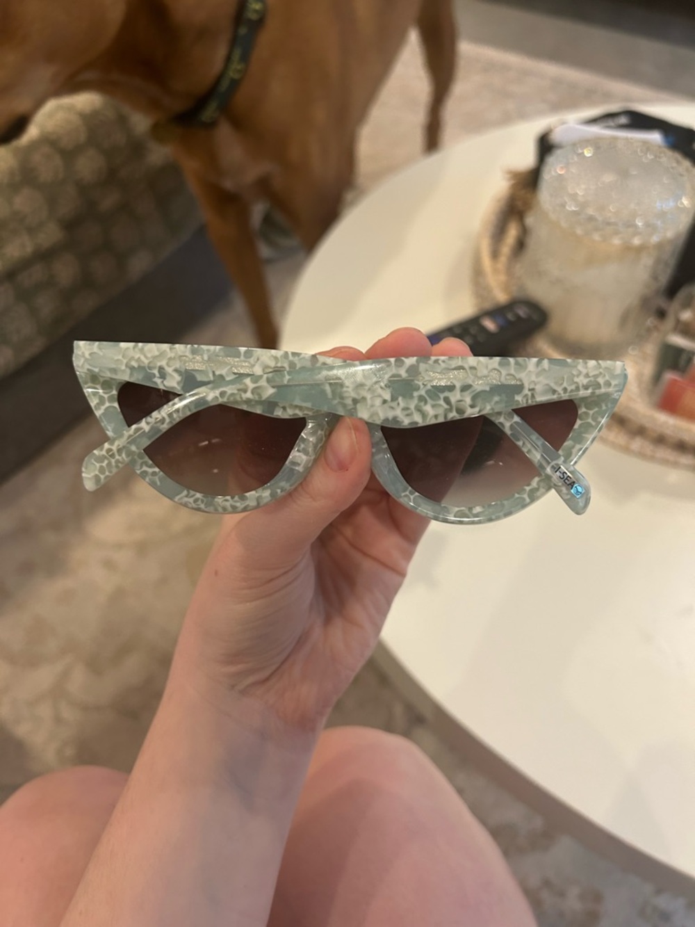 Free people Seafoam Green Cat Eye Sunglasses - Picture 3 of 4